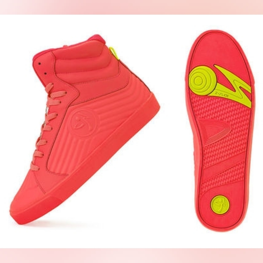 Zumba Fitness Neon Street Groove High-Top Sneaker Size 8.5
